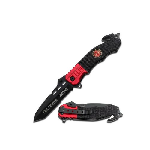Tac-Force Black/Red Aluminum Knife